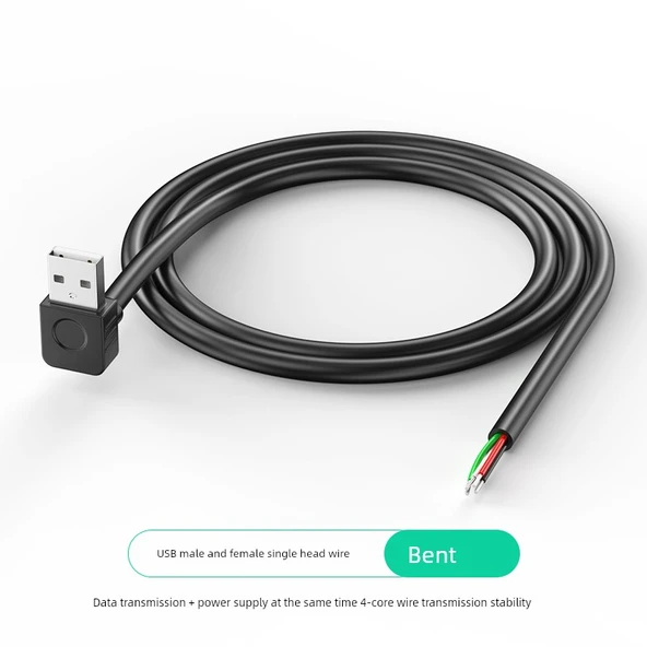 USB Data Kablosu 0.5m - Aşağı Bakan Erkek Başlıklı (4 Çekirdekli)