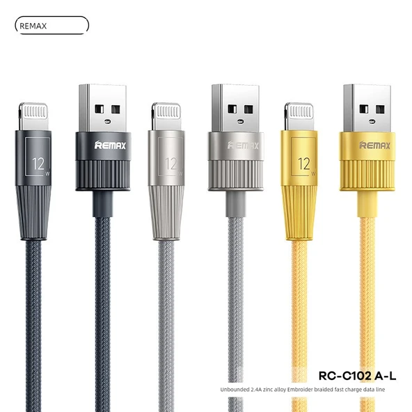 1.2m Gümüş Gri USB - Lightning 2.4A Şarj Kablosu - 5