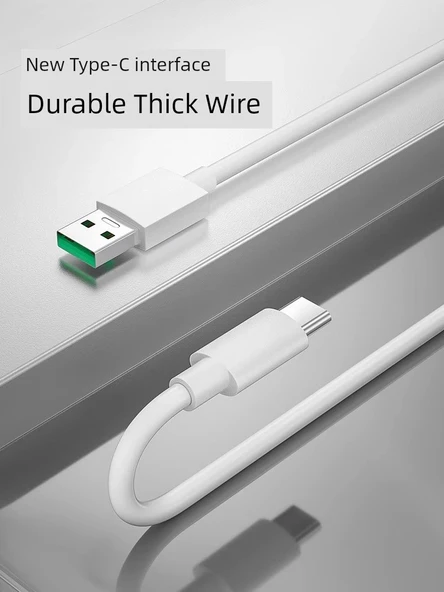 OPPO Uyumlu Süper Hızlı Şarj ve Data Kablosu - 20W - 1.0 Metre - 4