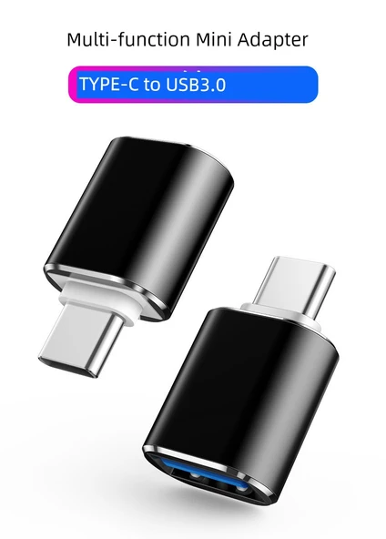 Type-C - USB OTG Adaptör - Altın - Anahtarlık Askılı - 7