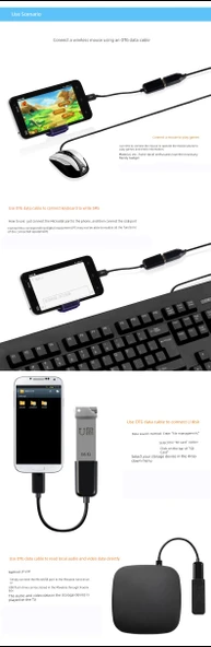 Micro USB - USB OTG Adaptör - Standart Beyaz (1 Alana 1 Bedava) - 7