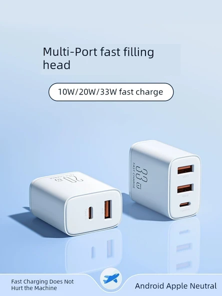 20W Çift Portlu Şarj Aleti ve 1 Metre Apple Şarj Kablosu - 2