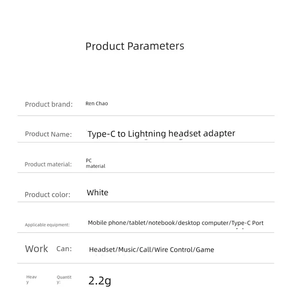 Type-C Lightning Adaptör - Beyaz - PD100W, C100 Çip, Müzik, Hat Kontrolü, Sesli Arama - 10