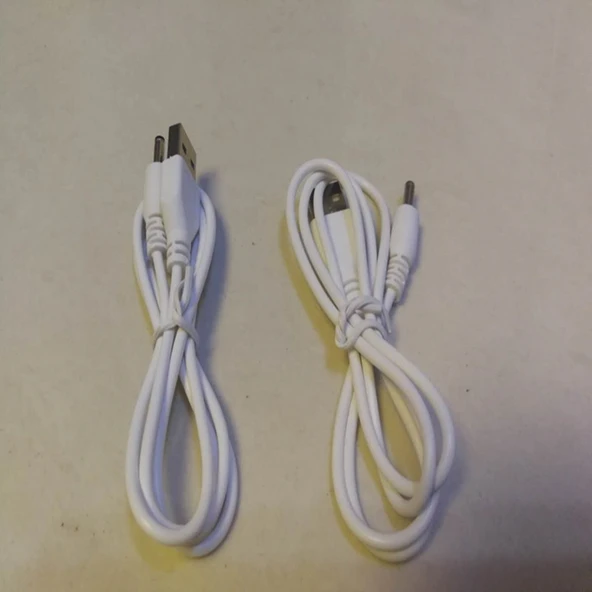 3.5mm Yuvarlak Başlıklı Şarj Kablosu - Orijinal Yuvarlak Giriş (1) - Beyaz - 7