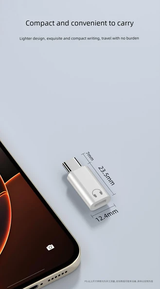 Type-C Lightning Adaptör - Beyaz - PD100W, C100 Çip, Müzik, Hat Kontrolü, Sesli Arama - 9