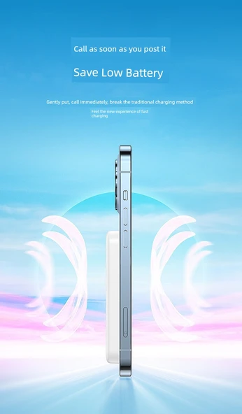 10000mAh Manyetik Magsafe Kablosuz Şarj Powerbank - Beyaz RPP-65 - 7