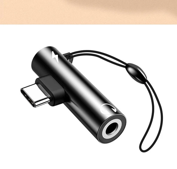 Type-C 3.5mm Kulaklık Adaptörü - Siyah - 12