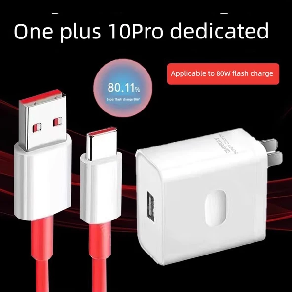 80W Hızlı Şarj Aleti ve 2 Metre Kablo - OnePlus 10 Pro