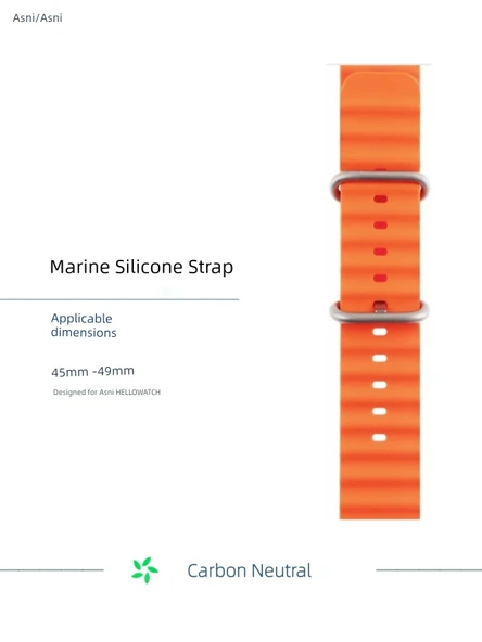 Apple Watch 45-49mm Uyumlu Bej Silikon Kordon - Resim 3