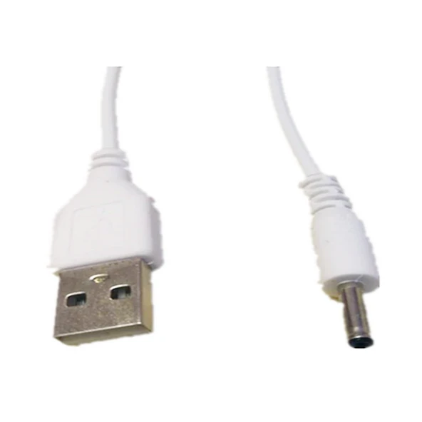3.5mm Yuvarlak Başlıklı Şarj Kablosu - Orijinal Yuvarlak Giriş (1) - Beyaz - 10