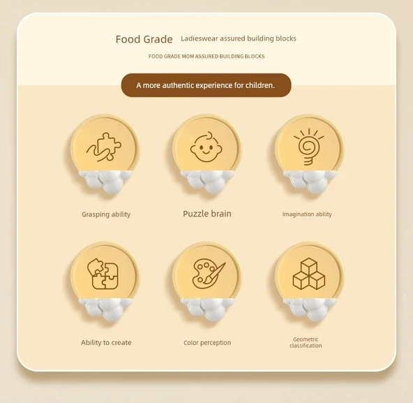 Çocuklar için Büyük Boy Yapı Oyuncakları - Haki (33 Parça) - Resim 8