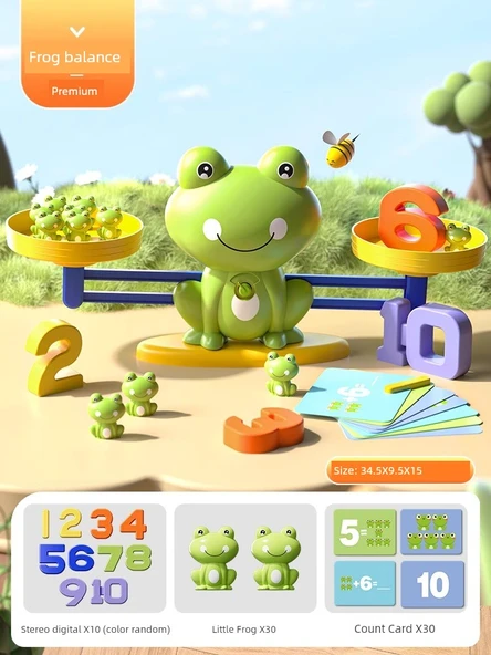 Kurbağa Yakalama Oyunu - Özel Versiyon - 30 Kurbağa + 30 Kart + 10 Sayı