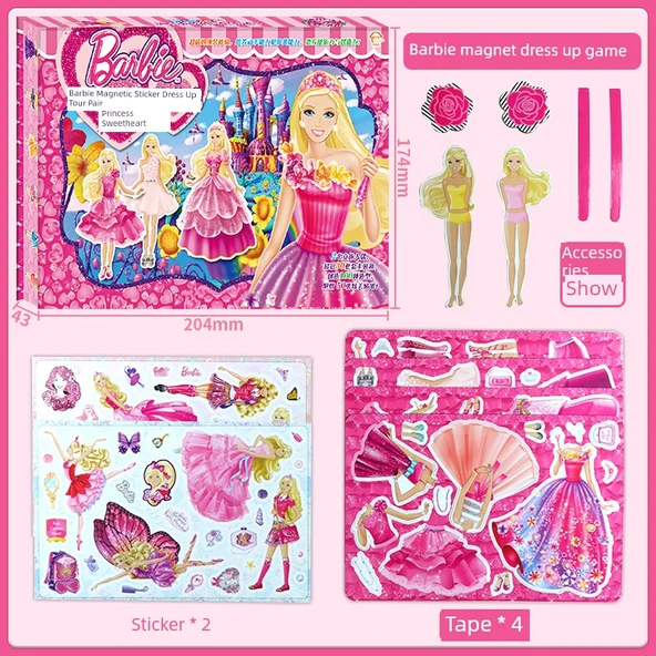 Barbie Manyetik Giydirme Oyunu - Prenses Güzeli