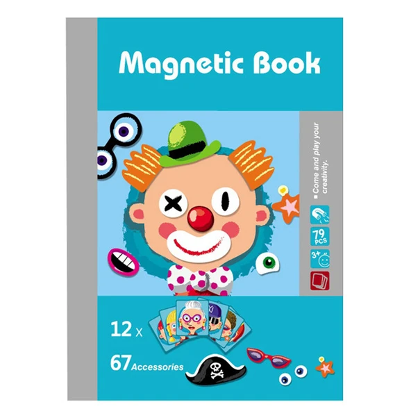 Manyetik Çocuk Yapboz Oyuncak - 16 Kart 55 Aksesuar - Yeni Araçlar - 5