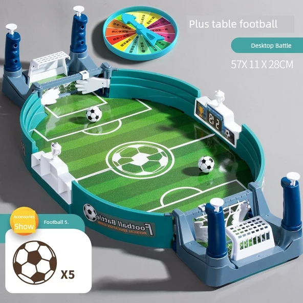 Masa Üstü Futbol Oyunu - Artırılmış Sayı 5 Toplu + Ceza Plakası