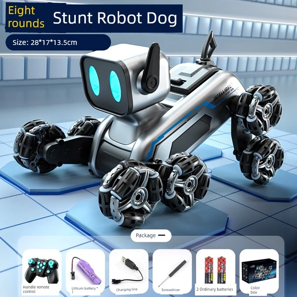 Elektrikli Robot Köpek Oyuncağı - Standart Tek Elektrikli Tek Kontrollü [El Kumandalı] 1 Şarj Edilebilir Pil