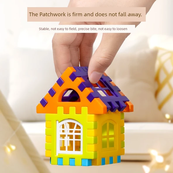 Çocuklar için Büyük Boy Yapı Oyuncakları - Haki (33 Parça) - Resim 4