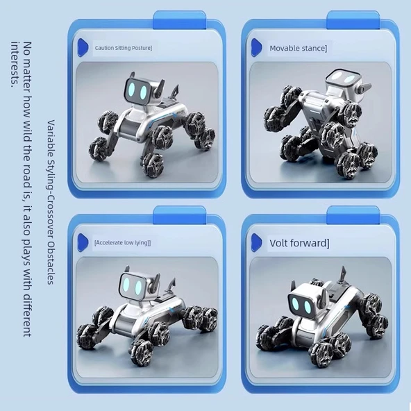 Elektrikli Robot Köpek Oyuncağı - Standart Tek Elektrikli Tek Kontrollü [El Kumandalı] 1 Şarj Edilebilir Pil - 3