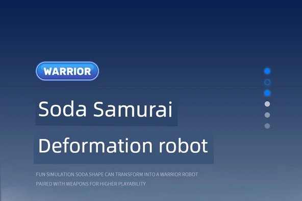 Mavi ve Kırmızı Şişe Soda Savaşçı Robot Oyuncak Seti - 7