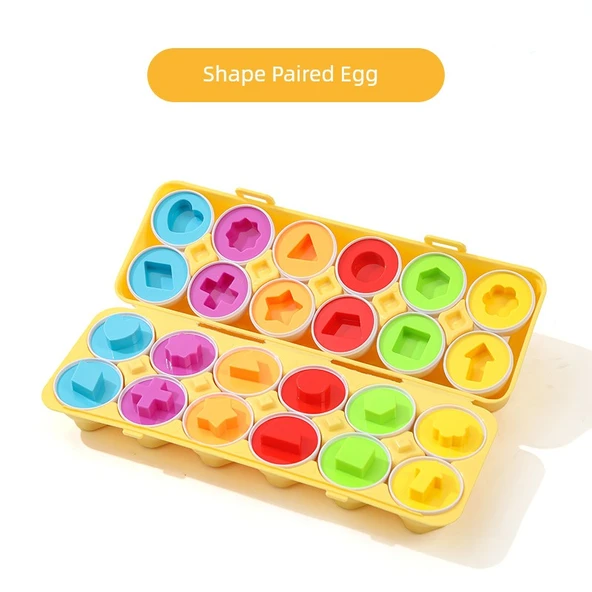 Montessori Şekil Eşleştirme Akıllı Yumurta - 12+ Ay