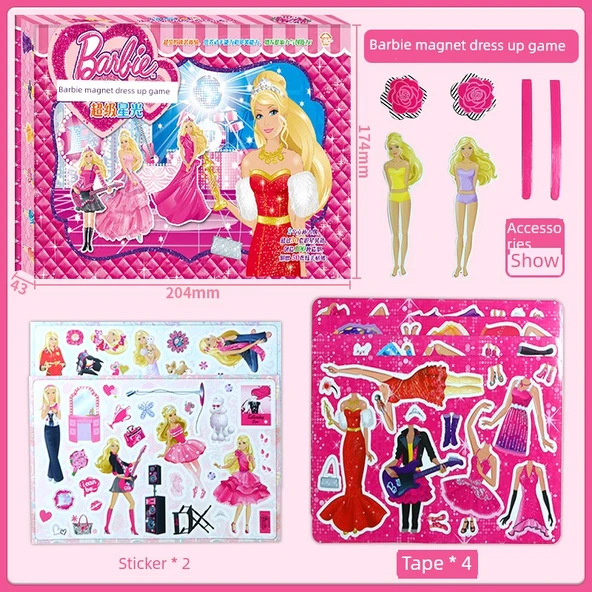 Barbie Manyetik Giydirme Oyunu - Süper Star Işıltısı