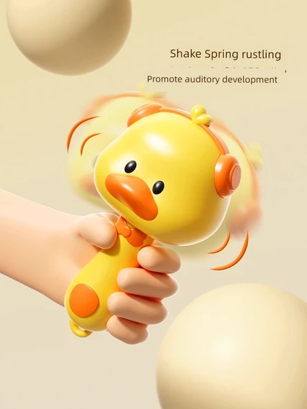Bebek Çıngırak Oyuncak Seti - Sarı Ördek 8 Parça Çıngırak Hediye Kutusu - Resim 4