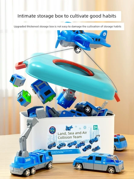 3D Manyetik Çocuk Yapbozu - Deniz, Kara ve Hava Lüks Set 35 Parça - Resim 5