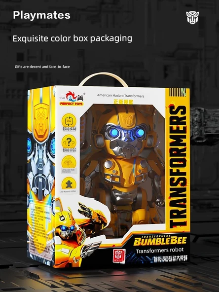 Transformer Uzaktan Kumandalı Robot Oyuncak - Hediye Kutulu Büyük Programlanabilir Bumblebee USB Şarj Kablolu - 3