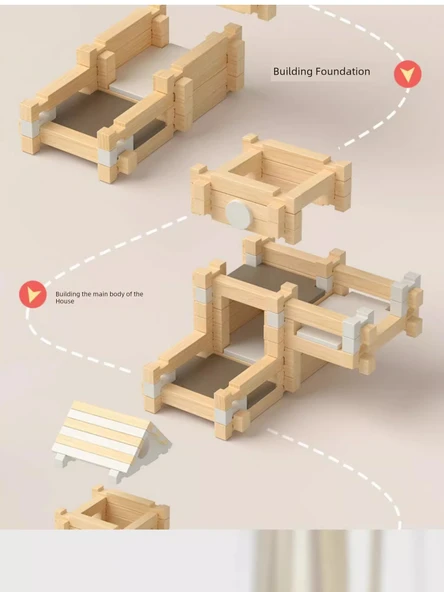 Saklama Kutulu Luban Zıvana Yapı Blokları - 110 Parça - Resim 7