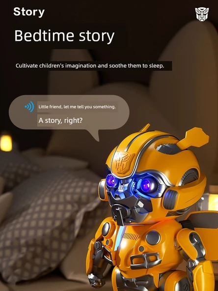 Transformer Uzaktan Kumandalı Robot Oyuncak - Hediye Kutulu Büyük Programlanabilir Bumblebee USB Şarj Kablolu - 4