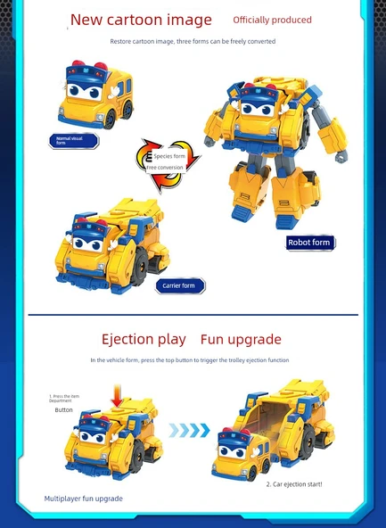 Dönüşen Okul Otobüsü Robot Oyuncak - Fırlatma Dönüşümü [Hayalet Hız-Şerif Goethe] - 8