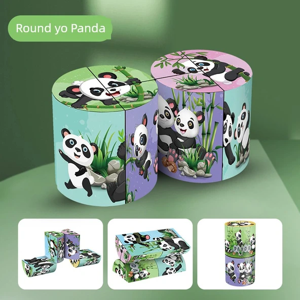 3D Geometrik Katlanabilir Küp - Mekanik Panda - 1