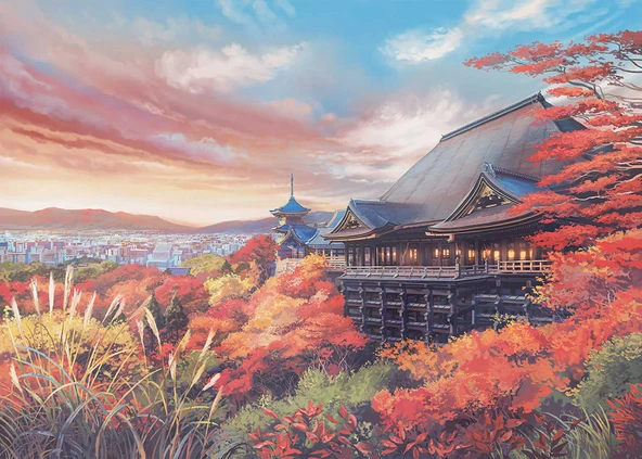 Kamakura Tramvay 1000 Parça Ahşap Puzzle - Japon Köşesi 009 - 11