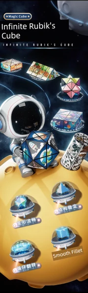 Manyetik Değişken Elmas Sonsuz Rubik Küpü - 6
