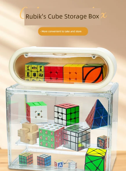 Duvara Monte Rubik Küp Saklama Kutusu (4 Küp Kapasiteli) - 8