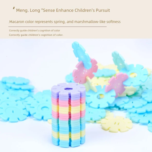 Kar Tanesi Yapı Blokları - 600 Parça - Saklama Kutulu ve Atlaslı - Resim 5