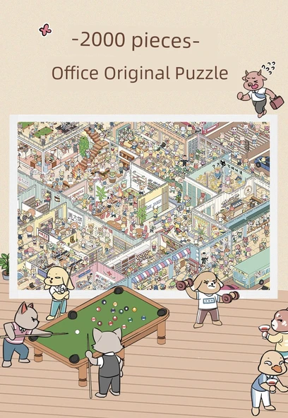 Aipuzzle Peri Masalı Kasabası 2000 Parça Puzzle - Çizimler + Yapıştırıcı - 5