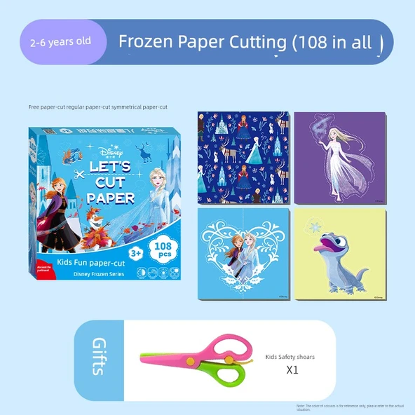 Disney Frozen Kağıt Kesme Seti - Makaslı - 108 Sayfa