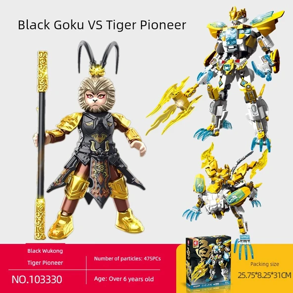 Mecha Yapı Blokları - Siyah Goku ve Kaplan Öncü Seti