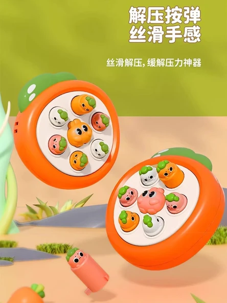 Mini Parmak Oyuncak Oyun Makinesi - Köstebek Vurma - 3'lü Hamster Seti (Rastgele) - 3