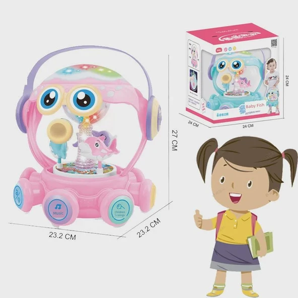 Bebek Müzik Aleti Ahtapot El Davulu - Prenses Pembe