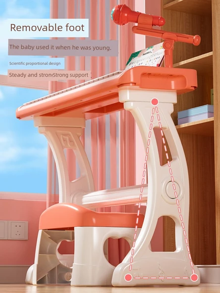 Çocuk Elektronik Klavye Piyano - Büyük Boy Yüksek Ayaklı Çilek Kırmızısı Pilli - Resim 3