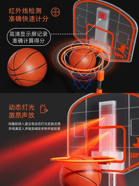 Ayarlanabilir Yükseklikte Basketbol Potası Seti - Geniş Taban 1.65 Metre (4 Top + Pompa) - 4