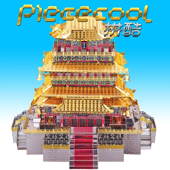 Metal Model Kuş Kulesi + Teşhir Kutusu 3D Puzzle - Resim 4