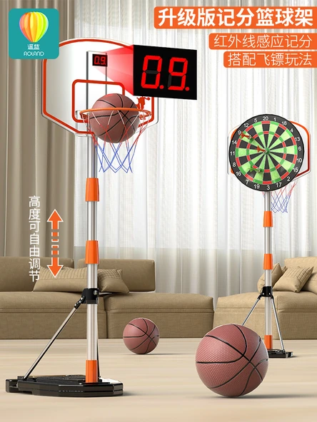 Ayarlanabilir Yükseklikte Basketbol Potası Seti - Sensörlü Skor Versiyonu 1.7 Metre (2 Top + Pompa) - 2