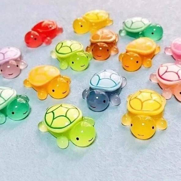 Reçine Işıklı Kaplumbağa - Büyük 5cm - 5 Adet
