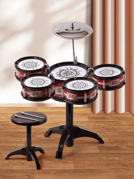 Çocuklar için Müzik Oyuncakları - Puzzle Davul Seti - Şarjlı - Resim 2