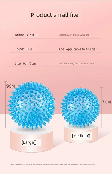 Bebek El Kavrama Topu - 9cm Kristal Masaj Topu - 8