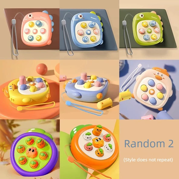 Mini Parmak Oyuncak Oyun Makinesi - Köstebek Vurma - 2'li Hamster Seti (Rastgele)