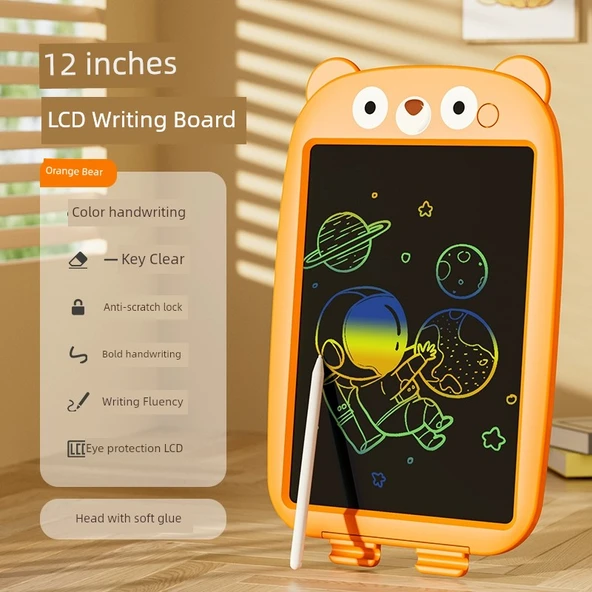 12 inç LCD Yazı Tahtası - Turuncu Ayı